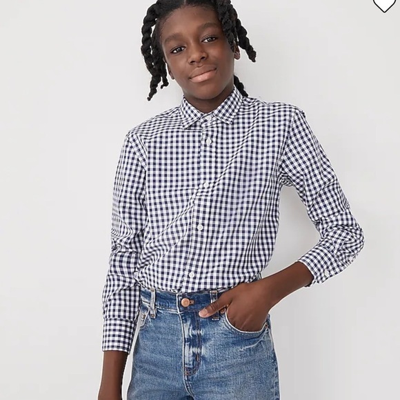 J. Crew Crewcuts Boys' Ludlow shirt AJ086 Classic Navy 10 - Picture 1 of 5